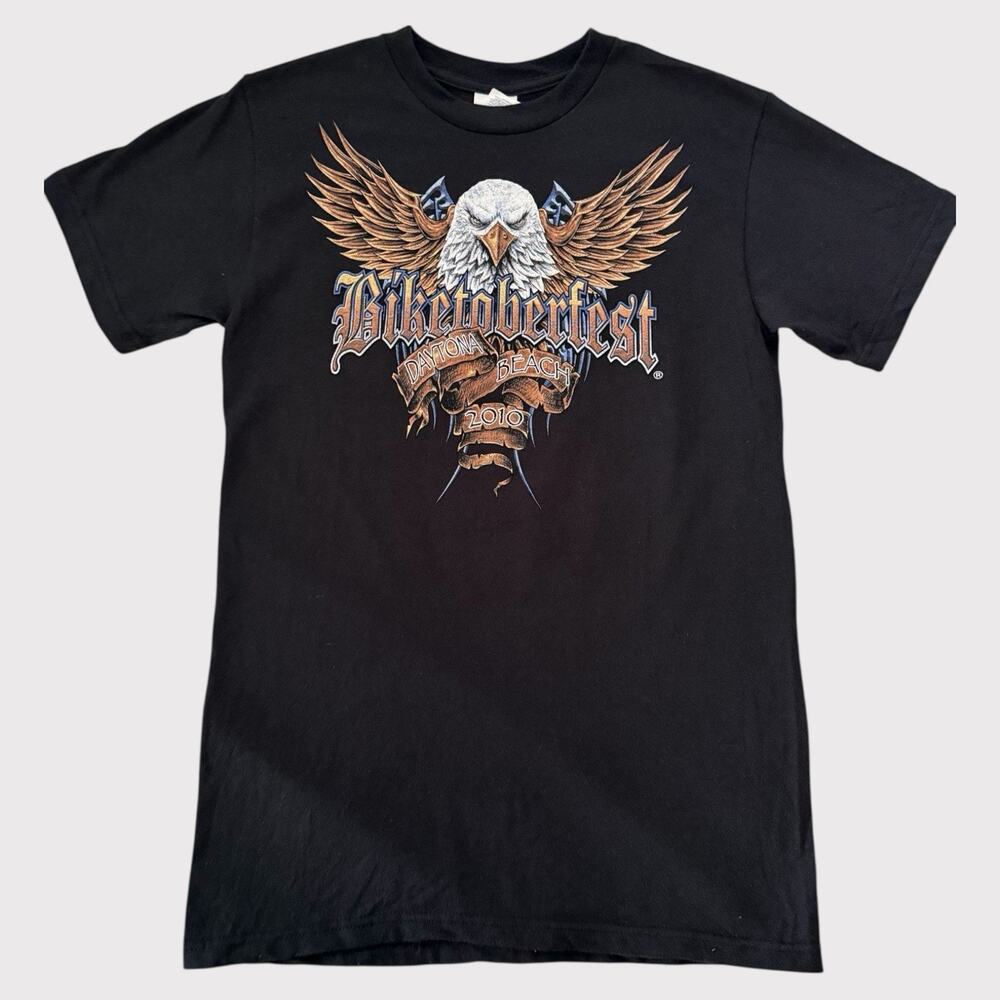 Daytona Bike‎ Week T Shirt 2010 18th Annual Size Small Black Eagle